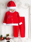 картинка костюм дед мороз - 2 (велюр) коллекция новогодняя от магазина детской одежды ООО “Трия ТМ”